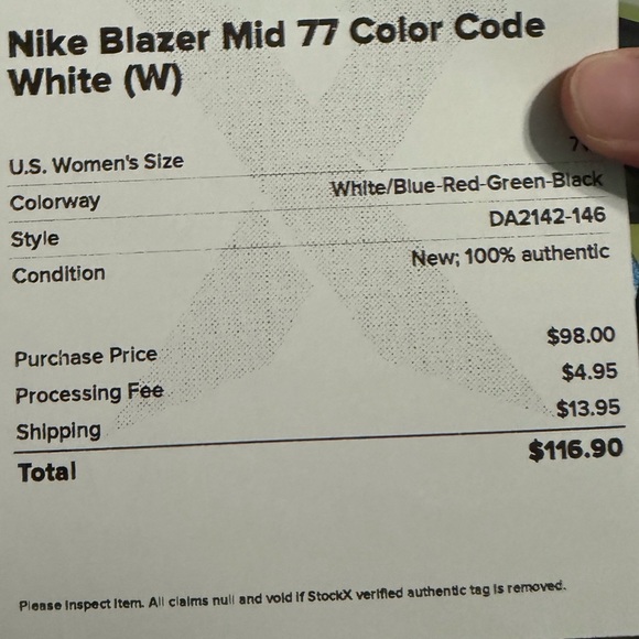 Nike White and Blue High-Tops - Picture 5 of 6